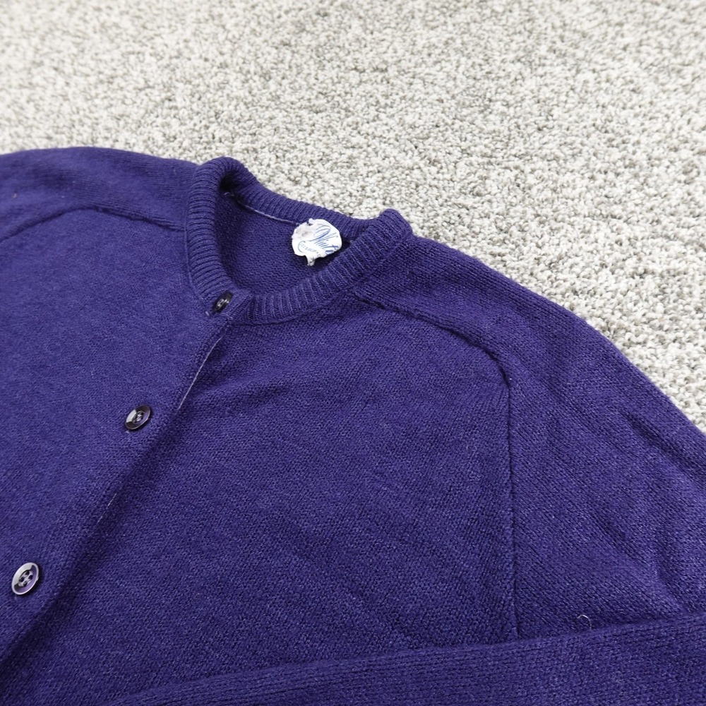 VTG Wintuk Sweater Womens S Blue Orlon Acrylic Knit Button Up Cardigan Academia
